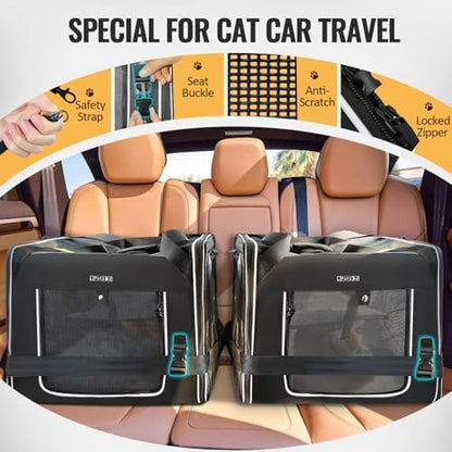 Petskd Portable Double Cat Carrier - Image 5