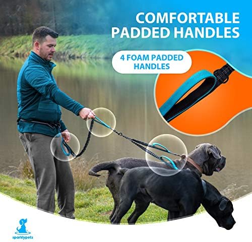 SparklyPets Hands Free Dual Dog Leash, Medium & Large - Image 4