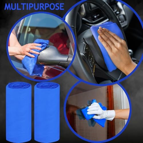 6 Pack Shammy Cloth for Car Drying 26”x17”Absorbent Car Drying Towel Reusable - Image 7
