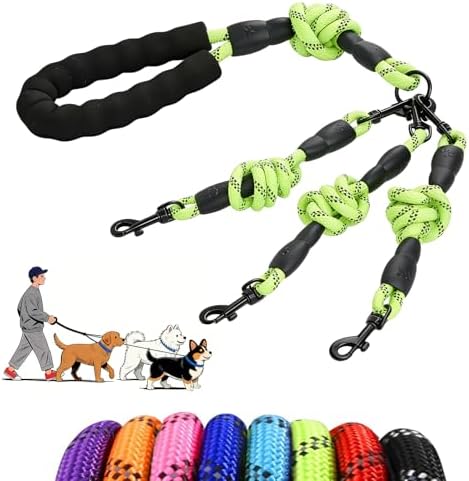 Dual Dog Leash - 360° Swivel No Tangle Walking Leash, Detachable Design by PawLuxe