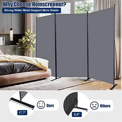Room Divider 3 Panel-102''Wide, 6FT Room Dividers and Folding Privacy Screen - Image 2