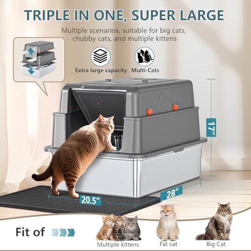 XXXL Extra Large Stainless Steel Litter Box - Image 7