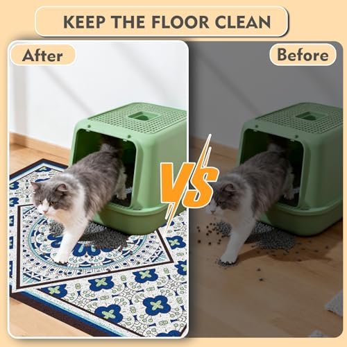 Extra Large Cat Litter Mat 30"x24", Heavy-Duty Litter Rug Catcher - Image 3