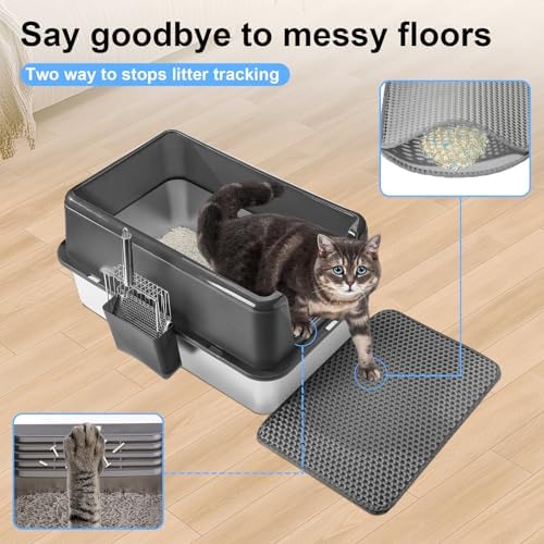 Marchul 2 Pack Stainless Steel Cat Litter Box - Image 4