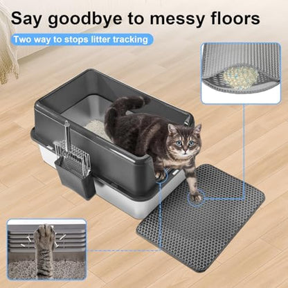 Marchul 2 Pack Stainless Steel Cat Litter Box - Image 4