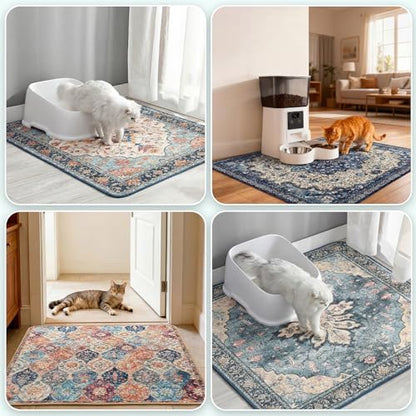 Hompet Cat Litter Mat 2 Pack, 36x48 Large Machine Washable Trapping Mats - Image 4