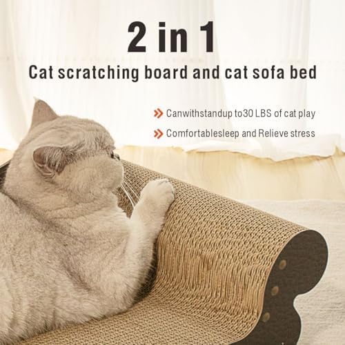 Extra Large Cat Scratcher Bed, Sofa Shaped Cardboard Couch - Image 4