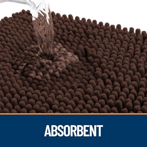 OLANLY Dog Door Mat for Muddy Paws 48x30, Super Absorbent Chenille Mud Mat - Image 3