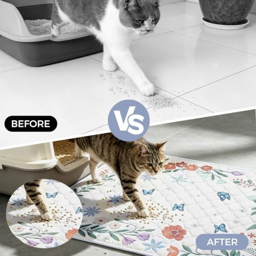 Homimp Cat Litter Mat, Litter Trapping Mat 2 Pack, Contains Mess from Box - Image 5
