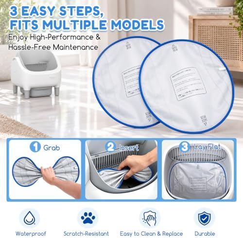 2Pcs Waterproof Pads for Self Cleaning Cat Litter Box - Image 6