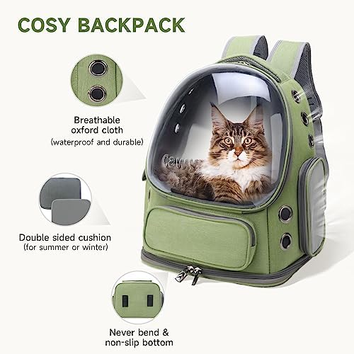 Cawypety Cat Backpack Carrier, Breathable Cat Carrier Large Space Bubble Pet - Image 6