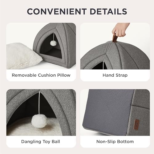 Bedsure 2in1 Cat Beds for Indoor Cats Cave for Kitten - Image 4