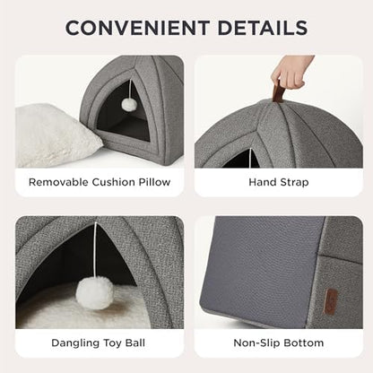 Bedsure 2in1 Cat Beds for Indoor Cats Cave for Kitten - Image 4