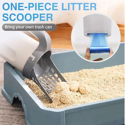 HISKI Cat Litter Scooper with Trash Container, Portable Litter Scoop Holder - Image 2