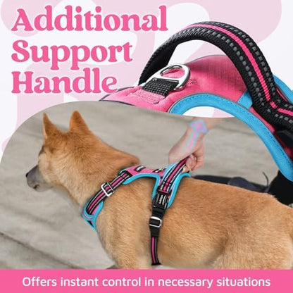 rabbitgoo Dog Harness Medium Sized, No Pull 3 Buckles Easy On & Off - Image 4
