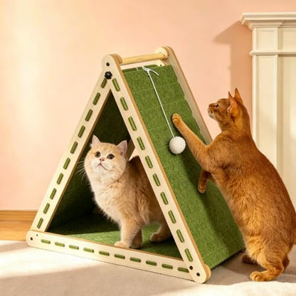 Felt Cat Scratcher for Indoor Cats, Foldable Triangle by NxwjoyPet