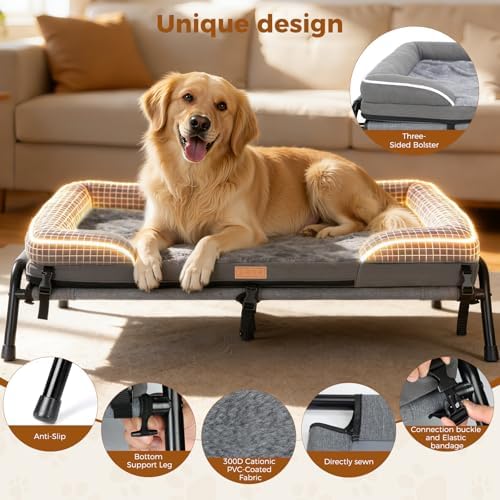 Lekereise Outdoor Elevated Dog Bed, Raised Dog Beds - Image 6