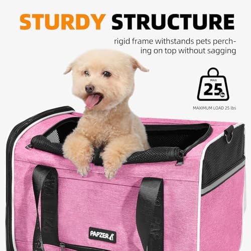 Cat Carrier for Travel, Soft-Sided, Top Loading, Privacy Curtain, to 20 lbs - Image 5
