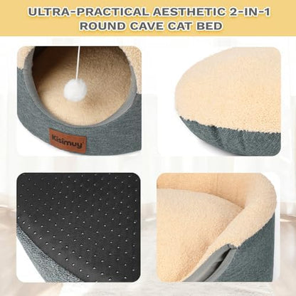 2-in-1 Foldable Cat Bed for Indoor Cats, Cat Cave & Sofa Bed - Image 5