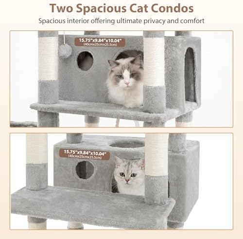 Gitelsnour Cat Tree, Big Condo & Hammock GCT030W - Image 4