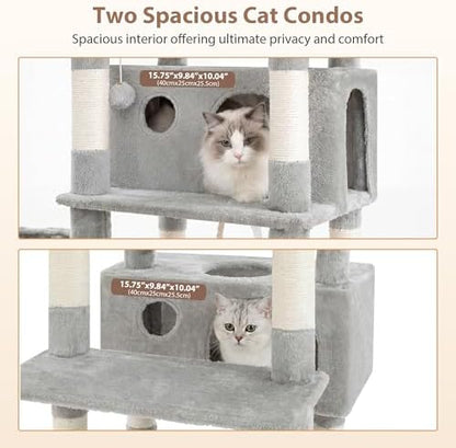 Gitelsnour Cat Tree, Big Condo & Hammock GCT030W - Image 4