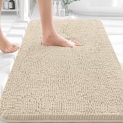 OLANLY Bathroom Rugs 30x20, Extra Soft Absorbent Chenille Bath Rugs by OLANLY