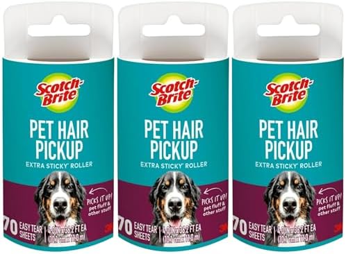 Scotch-Brite Pet Hair Pickup Extra Sticky Lint Roller Refills, Refills Only by Scotch-Brite