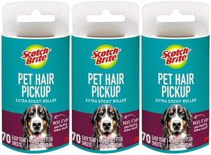 Scotch-Brite Pet Hair Pickup Extra Sticky Lint Roller Refills, Refills Only by Scotch-Brite