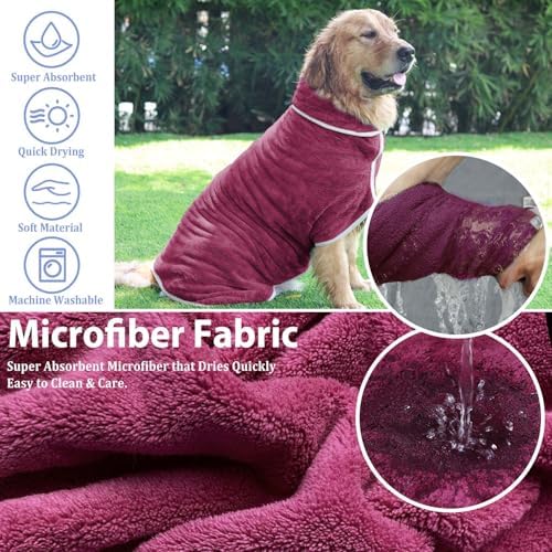 Dog Bathrobe Towel Drying Coat - Image 4