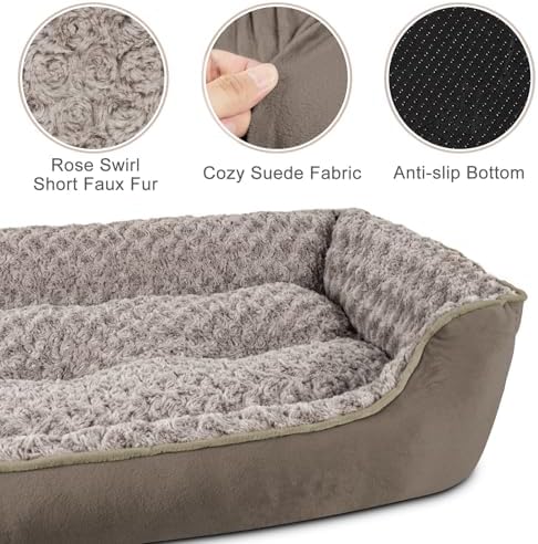 JOEJOY Rectangle Dog Bed for Large Medium Small Dogs - Image 3