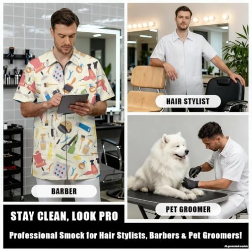 Funny Print Barber Jackets & Smocks - Image 4