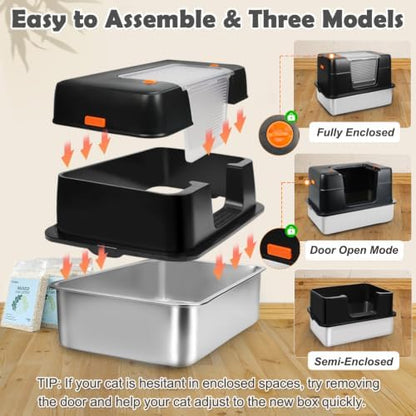 Vivifying XL Stainless Steel Cat Litter Box - Image 5