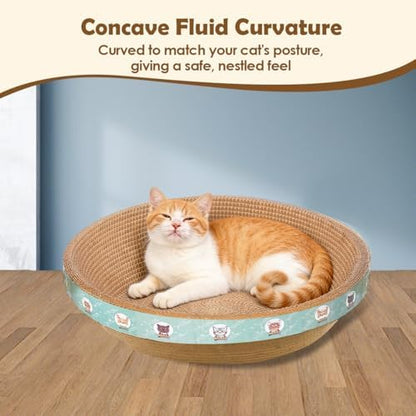 Large Cat Scratcher Bed, 16.9" x 16.9" x 3.9" Cat Scratch Cardboard - Image 4