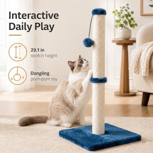 Dimaka 29" Tall Cat Scratching Post, Claw Scratcher - Image 6