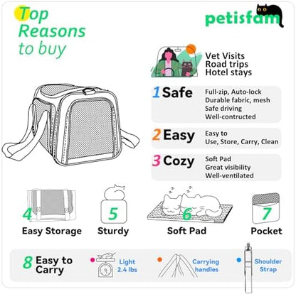 Top Load Cat Carrier for Medium Cats and Small Dogs - Image 7