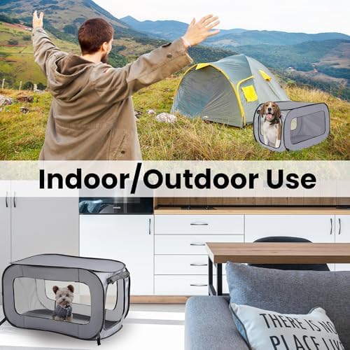 Portable Collapsible Pop Up Kennel - Image 6