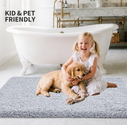 ILANGO Bathroom Rugs 48" × 24", Extra Soft Absorbent Microfiber Bath Rugs - Image 2