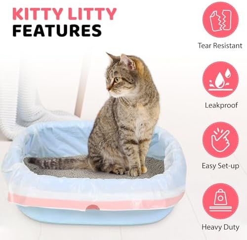 Cat Litter Box Liners 30 Count Drawstring Kitten Waste Bag - Image 4