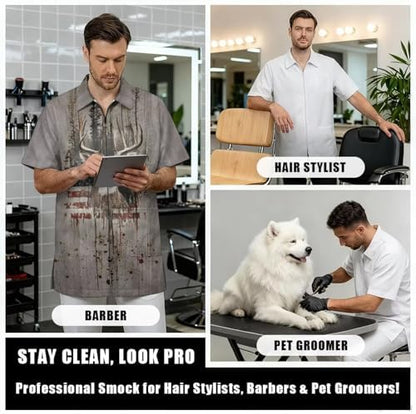Work Smock for Pet Groomers, Professional Design Water & Hair Proof - Image 5