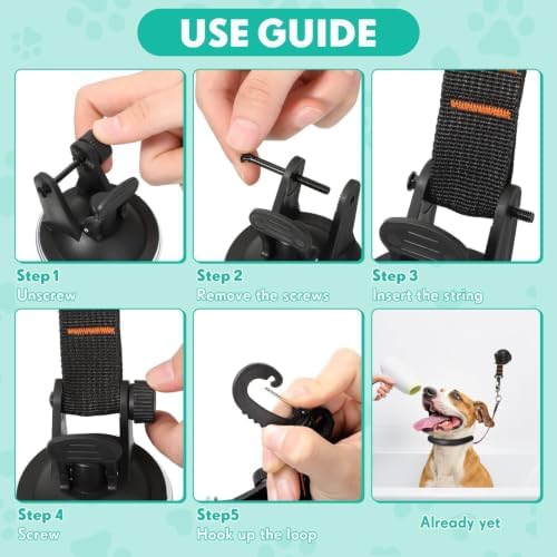 Dog Bathing Tether Abs, Foam Cotton, Stainless Steel, Adjustable - Image 5