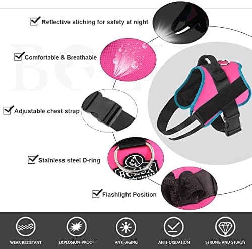 Bolux Dog Harness, No-Pull Reflective Dog Vest, Breathable Adjustable Pet - Image 2