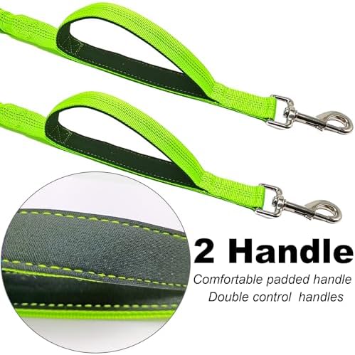 Dual Dog Leash Coupler for 2 Large Dogs Double Control Padded Handle - Image 3