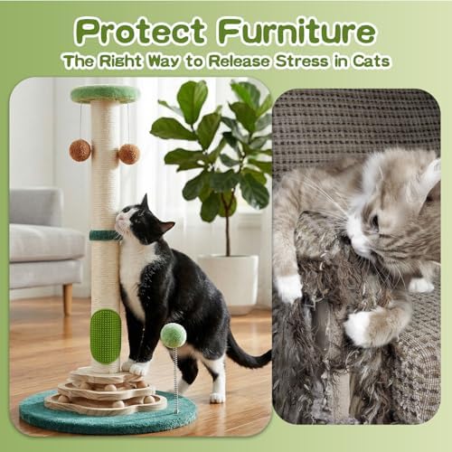 25.6inches Tall Cat Scratching Post, Cute Cat Scratching Post - Image 6