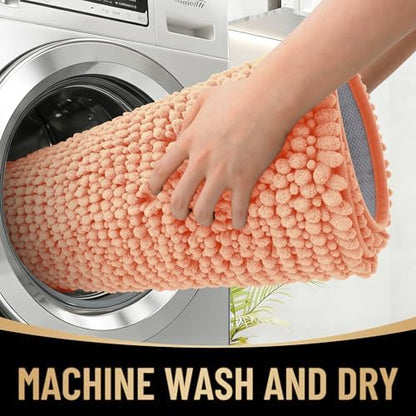 OLANLY Thick Chenille Small Bathroom Rugs 24x16, Absorbent Bath Mat - Image 4