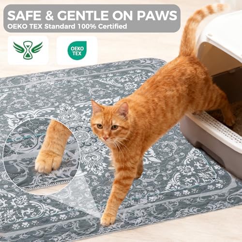 Homimp Cat Litter Mat, Litter Trapping Mat 2 Pack, Contains Mess from Box - Image 3