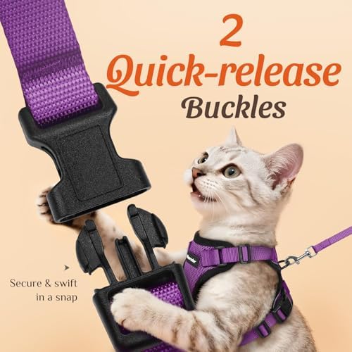 Dooradar Cat Harness and Leash Set, Adjustable and Escape Proof - Image 4