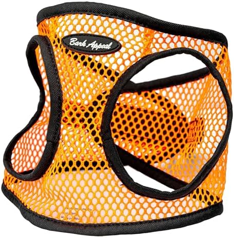Bark Appeal Orange Netted Step-in Dog Harness by BarkAppeal