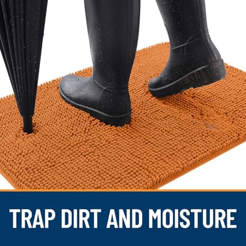 OLANLY Dog Door Mat for Muddy Paws 59x32, Super Absorbent Chenille Mud Mat - Image 2