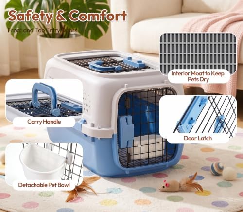 Airline Approved Cat Carrier, Dual-Entry Pet Carrier - Image 5