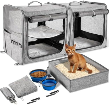 Extra Large Cat Carrier for 2 Cats by Suertree